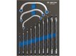 OUTILLAGE EQUIPEMENT ATEL - BOITES A OUTILS SERVANTE - PLATEAU EVAWAVE DE CLÉS FOURCHES ET DEMILUNE MÉTRIQUE 13 P