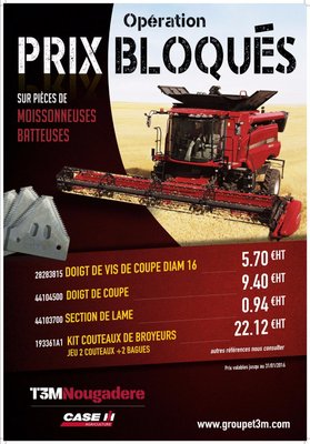 Prix bloqués Case !!!